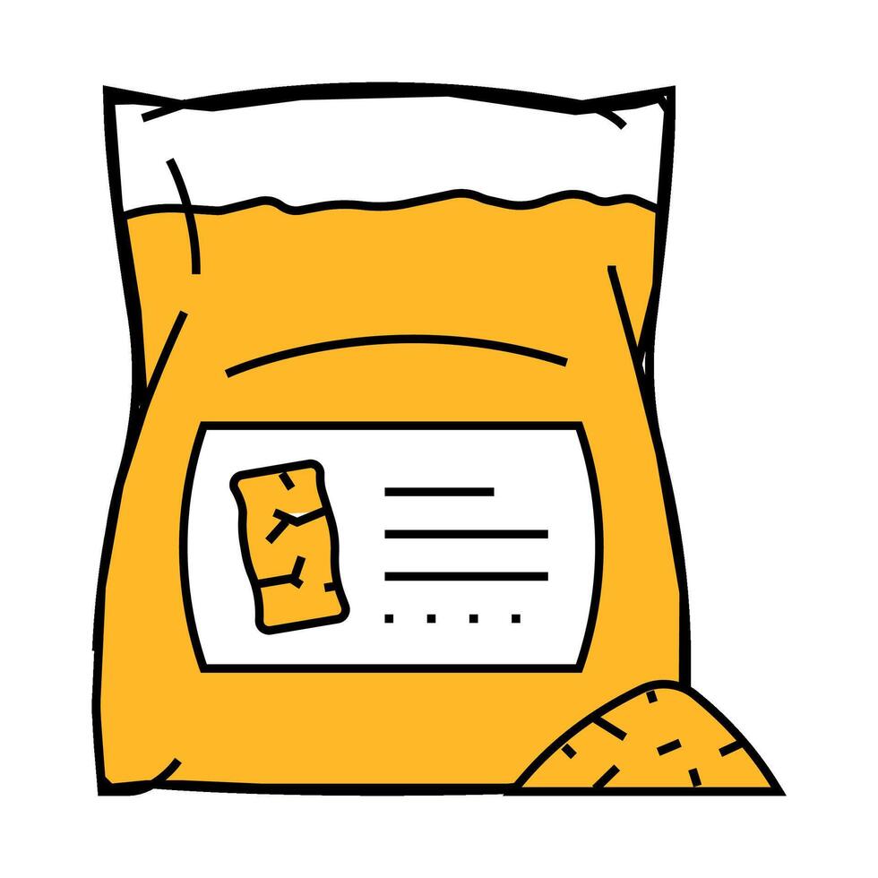 packaging wood pellets icon color illustration vector