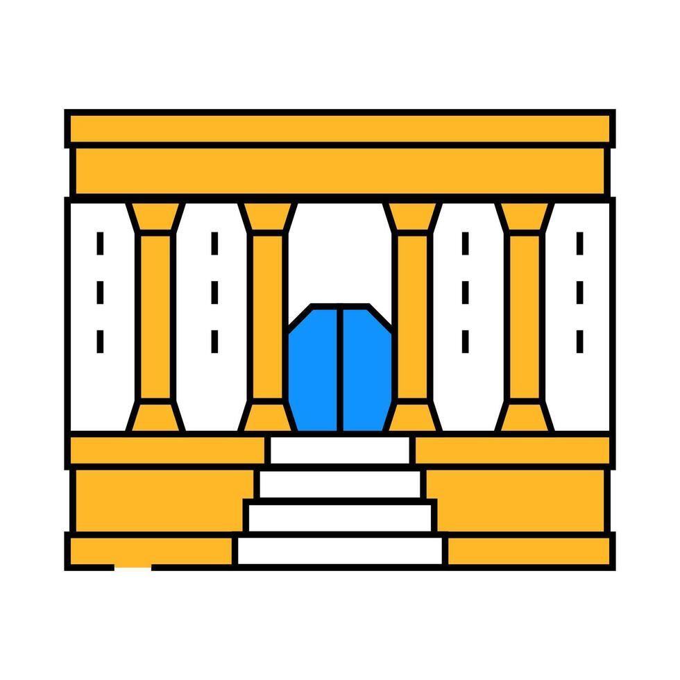 city bank building icon color illustration vector