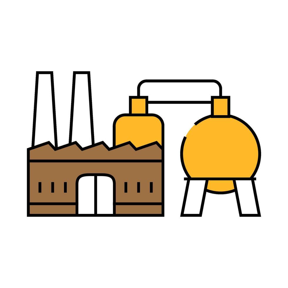 power station wood pellets icon color illustration vector