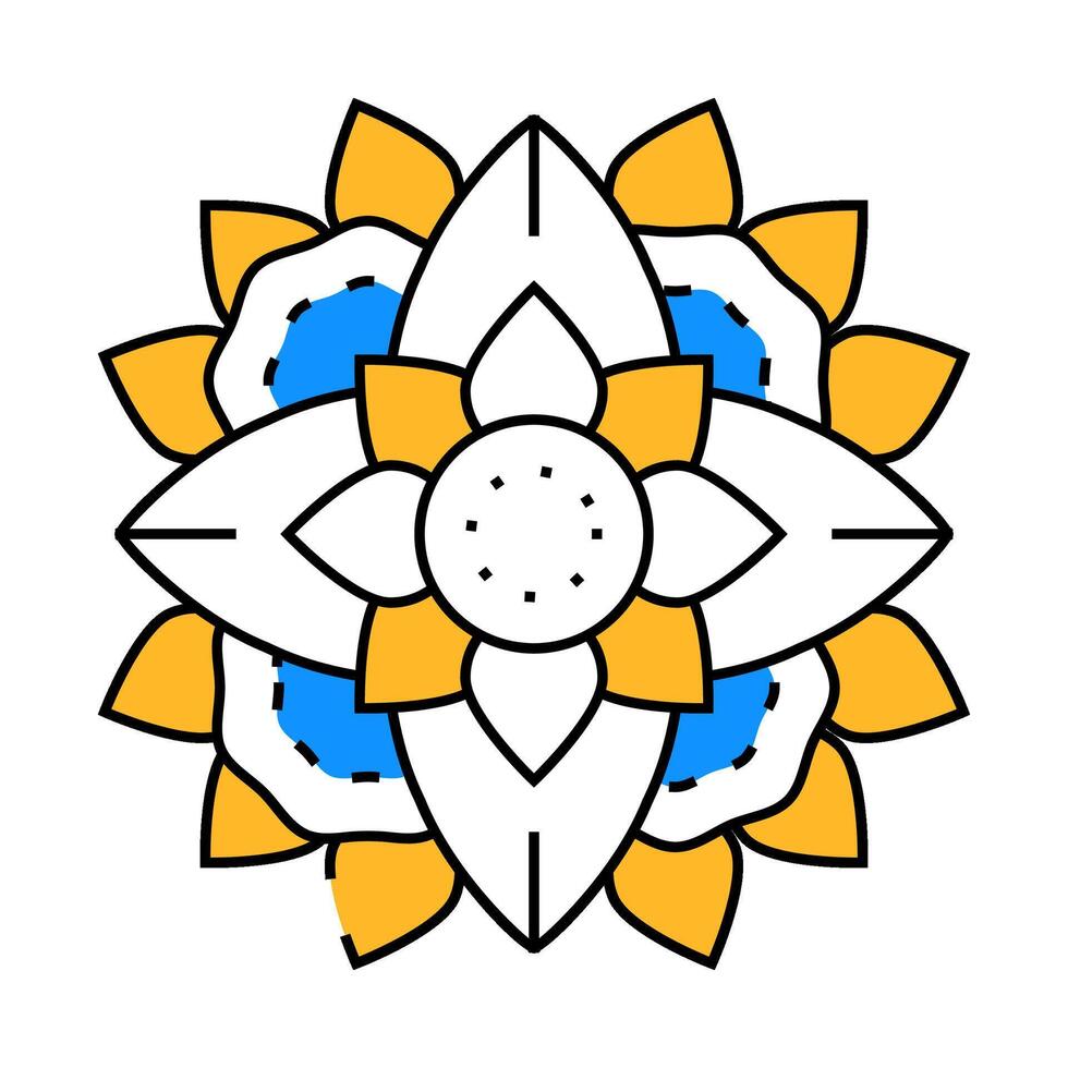 mandala buddhism icon color illustration vector