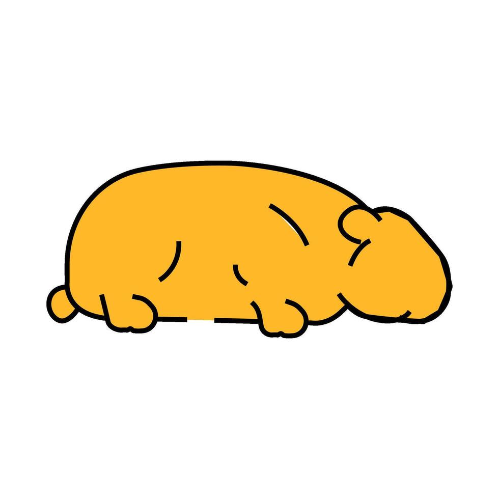 hamster standing pet icon color illustration vector