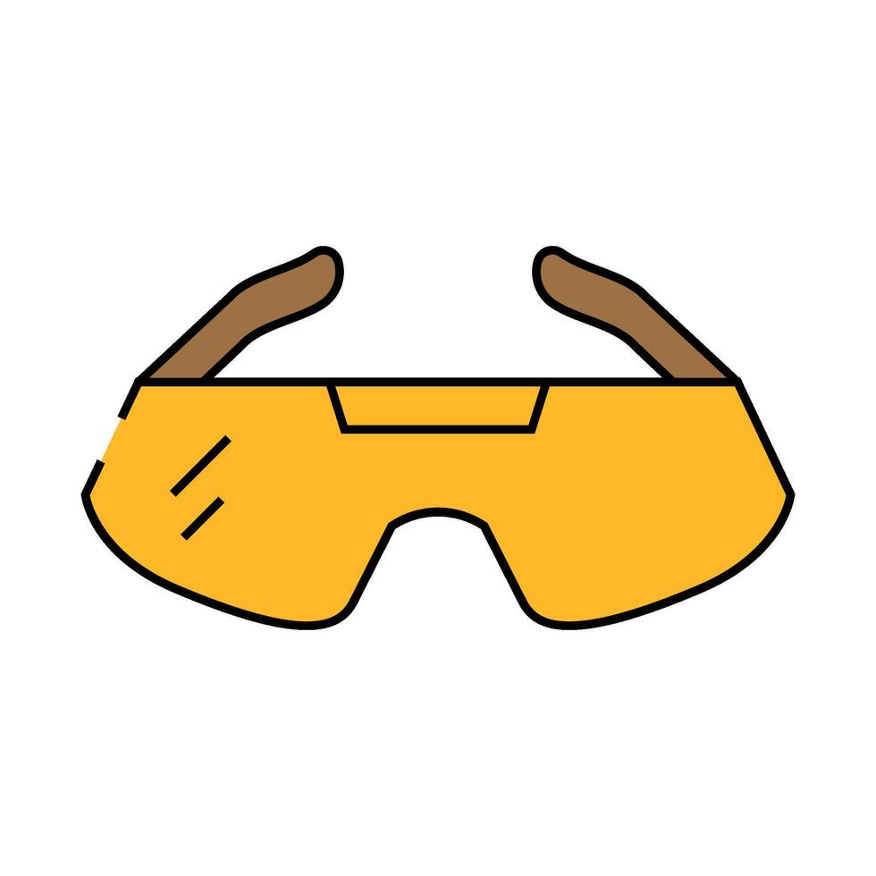 safety glasses ppe protective equipment icon color illustration vector