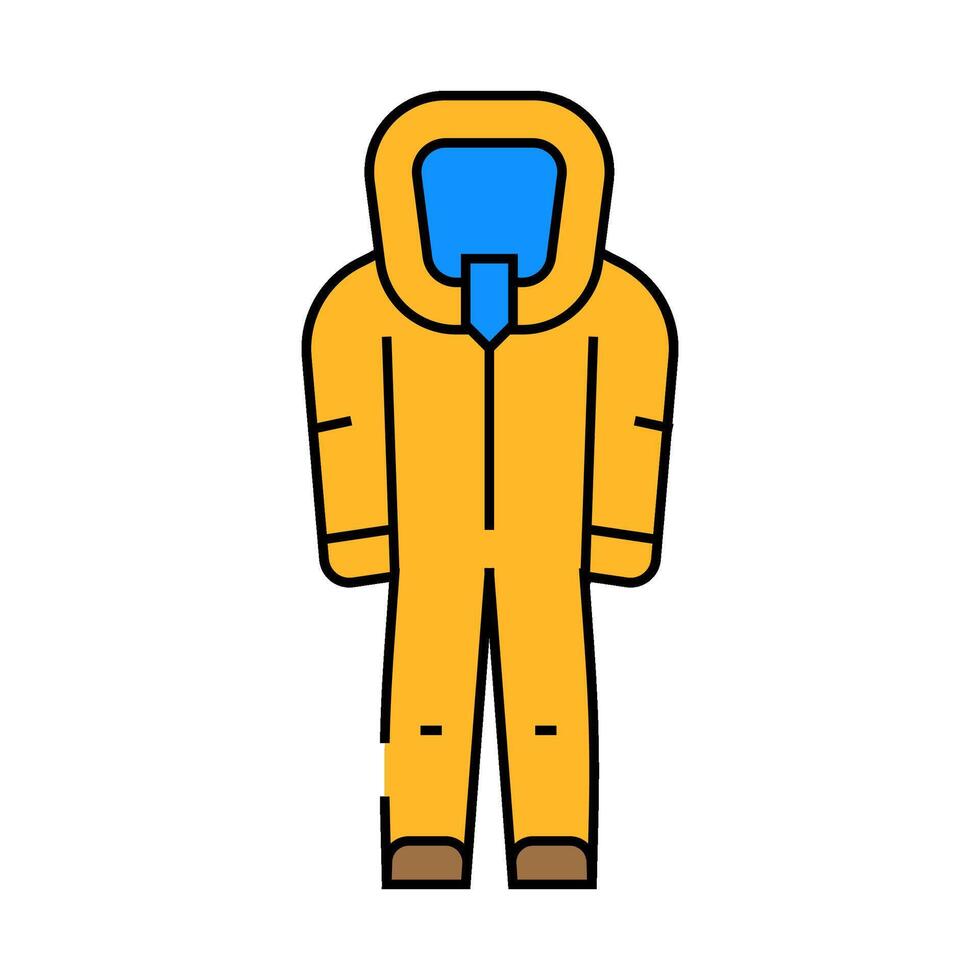 hazmat suit ppe protective equipment icon color illustration vector