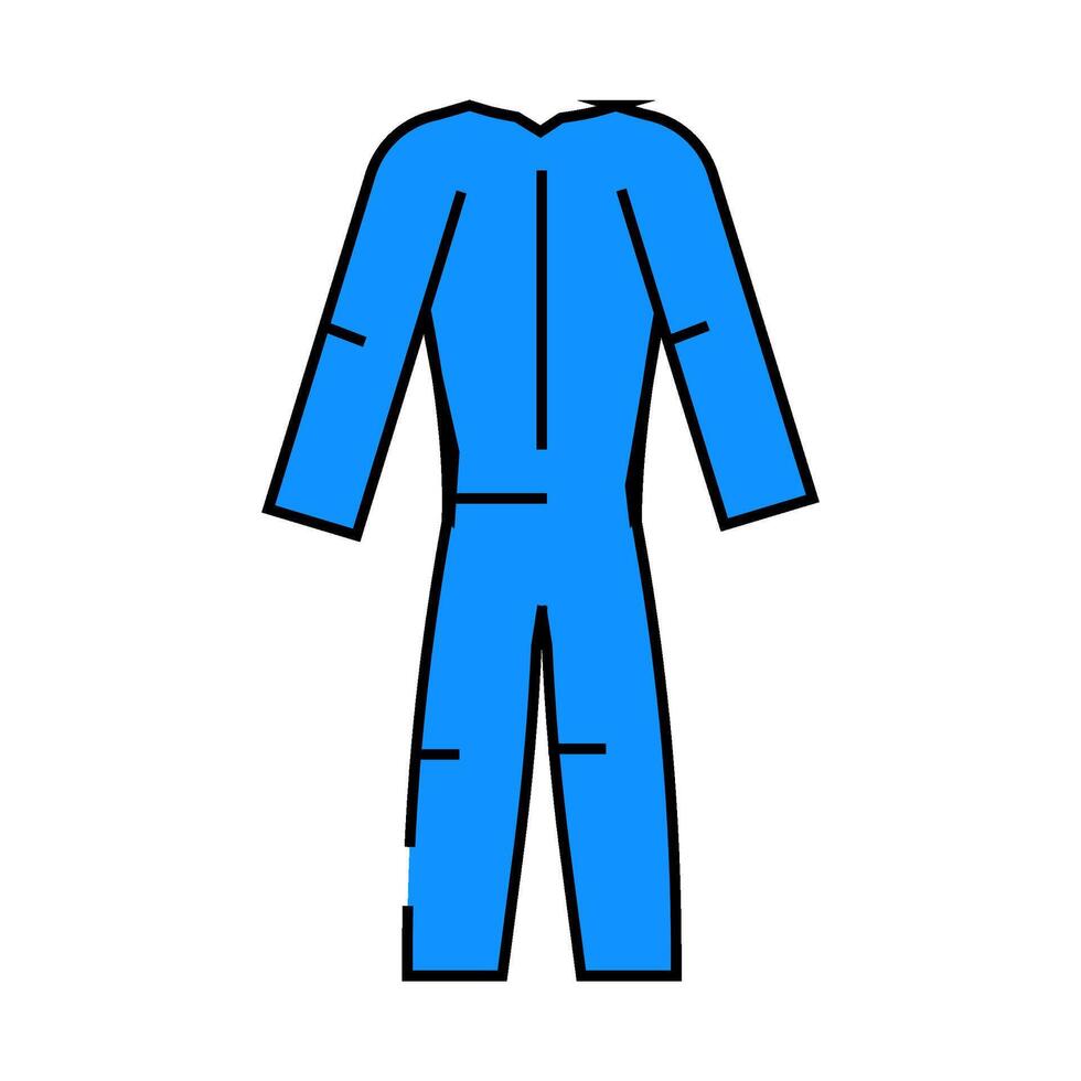 coveralls ppe protective equipment icon color illustration vector