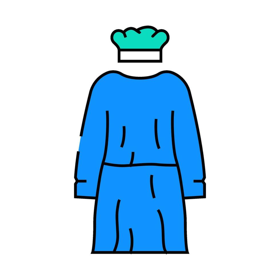 isolation gown ppe protective equipment icon color illustration vector