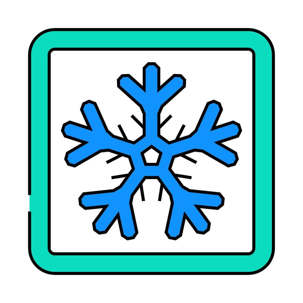 keep refrigerated product label warning icon color illustration vector