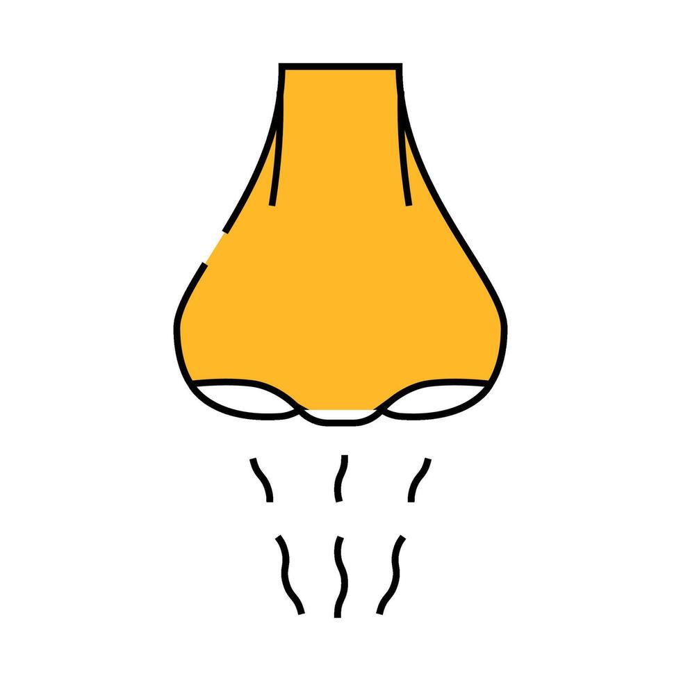 odor control product label caution icon color illustration vector