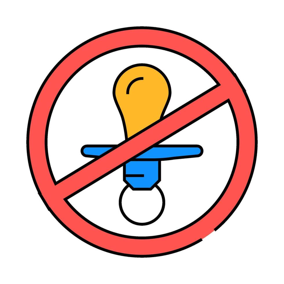 age prevent product label caution icon color illustration vector
