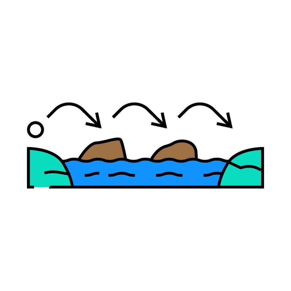 stepping stones progress icon color illustration vector