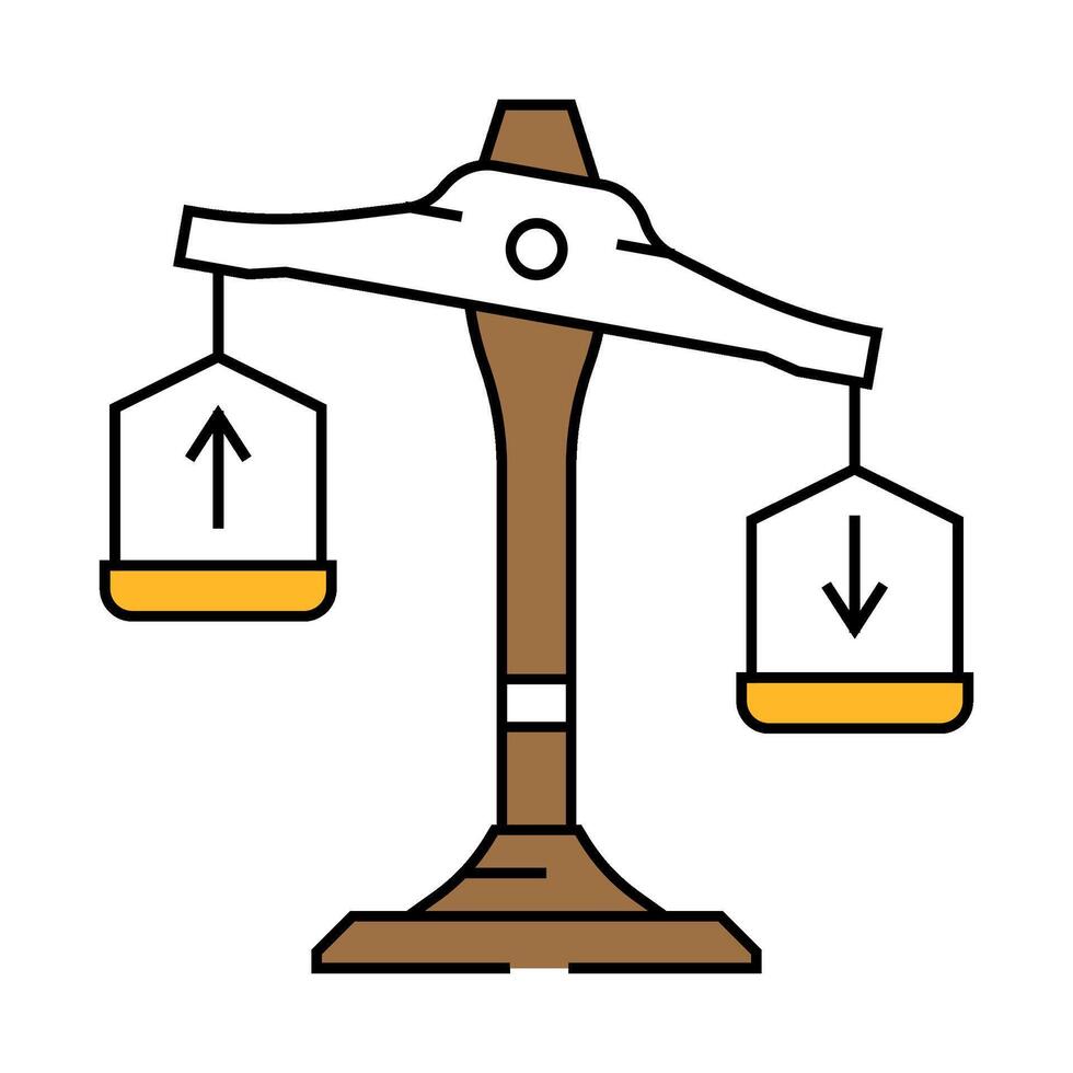 scales tipping favor progress icon color illustration vector