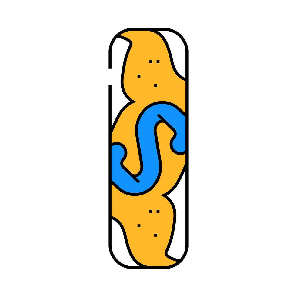skateboard deck skate sport icon color illustration vector