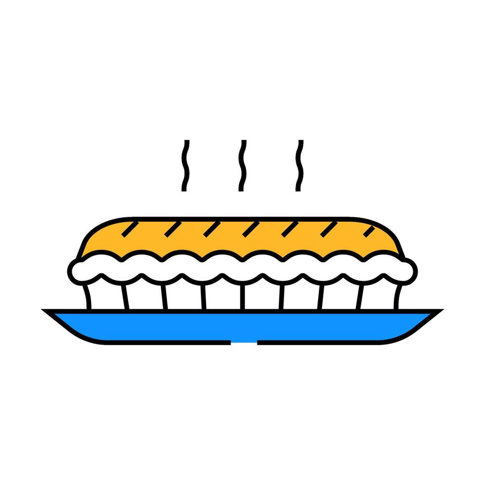 baking apple pie autumn icon color illustration vector