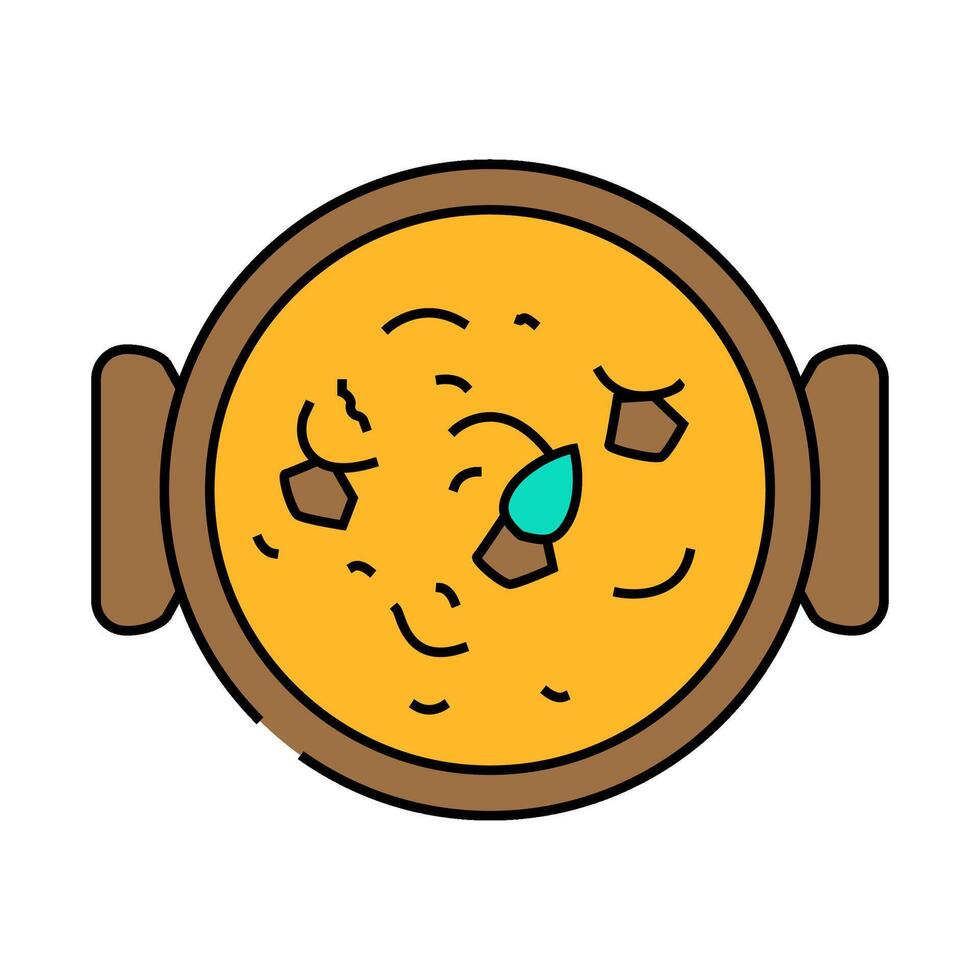 making homemade soup autumn icon color illustration vector