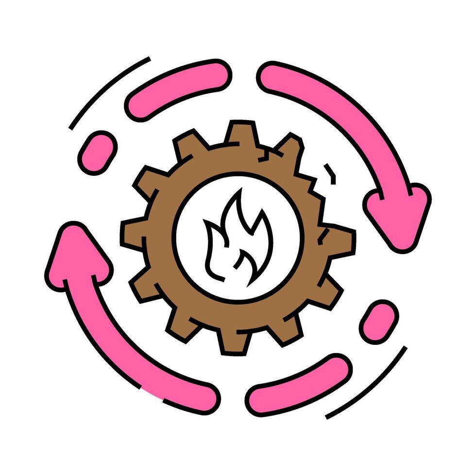 disaster recovery business process icon color illustration vector
