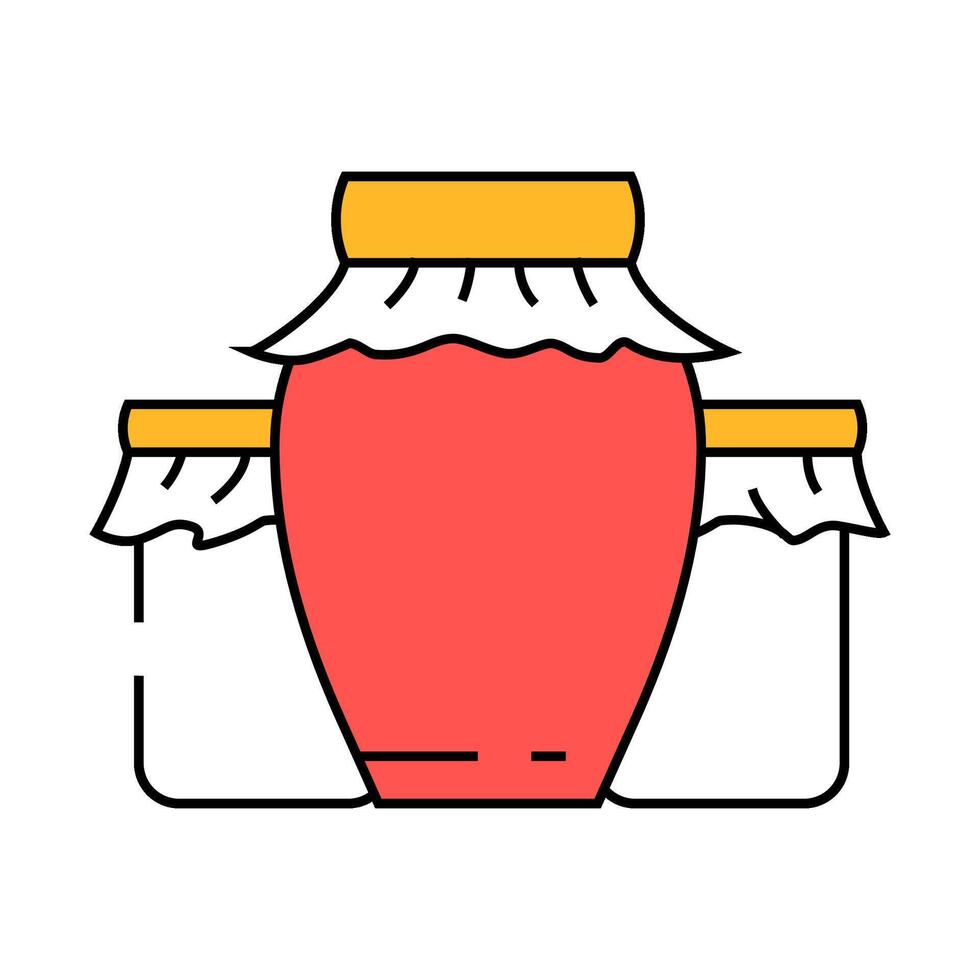 making homemade jam autumn icon color illustration vector