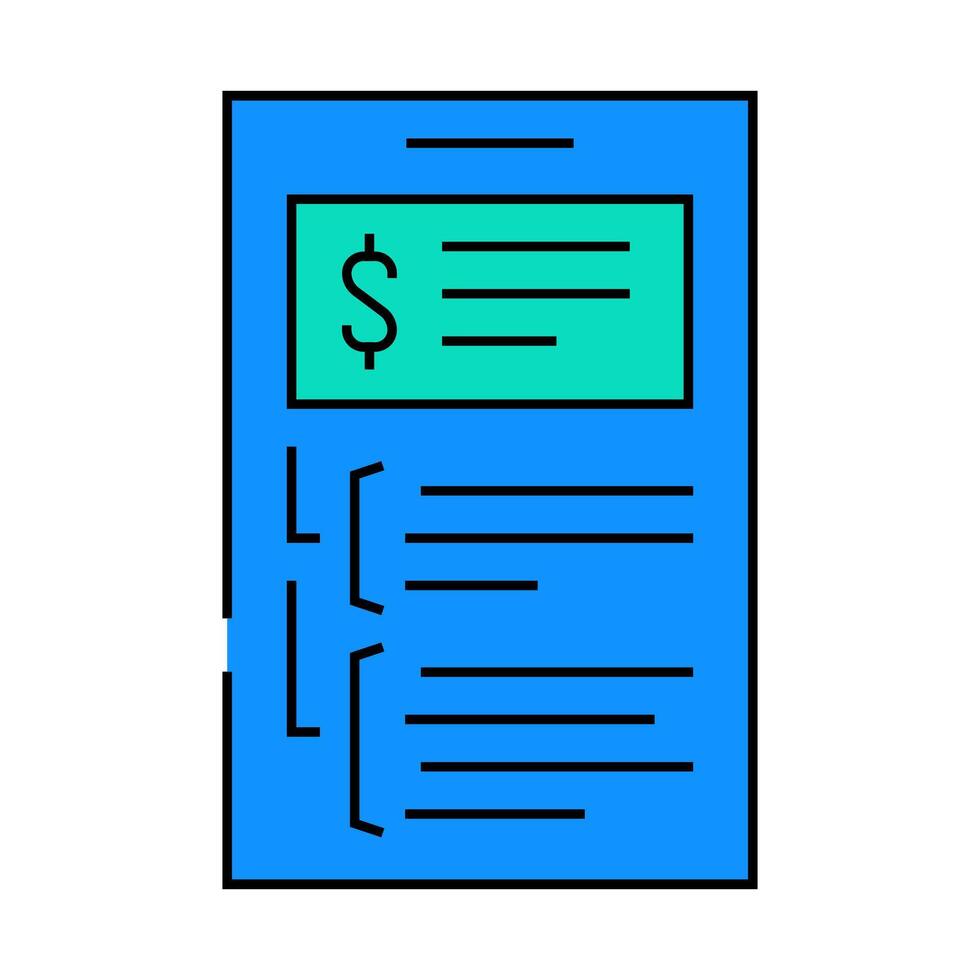 budgeting business process icon color illustration vector