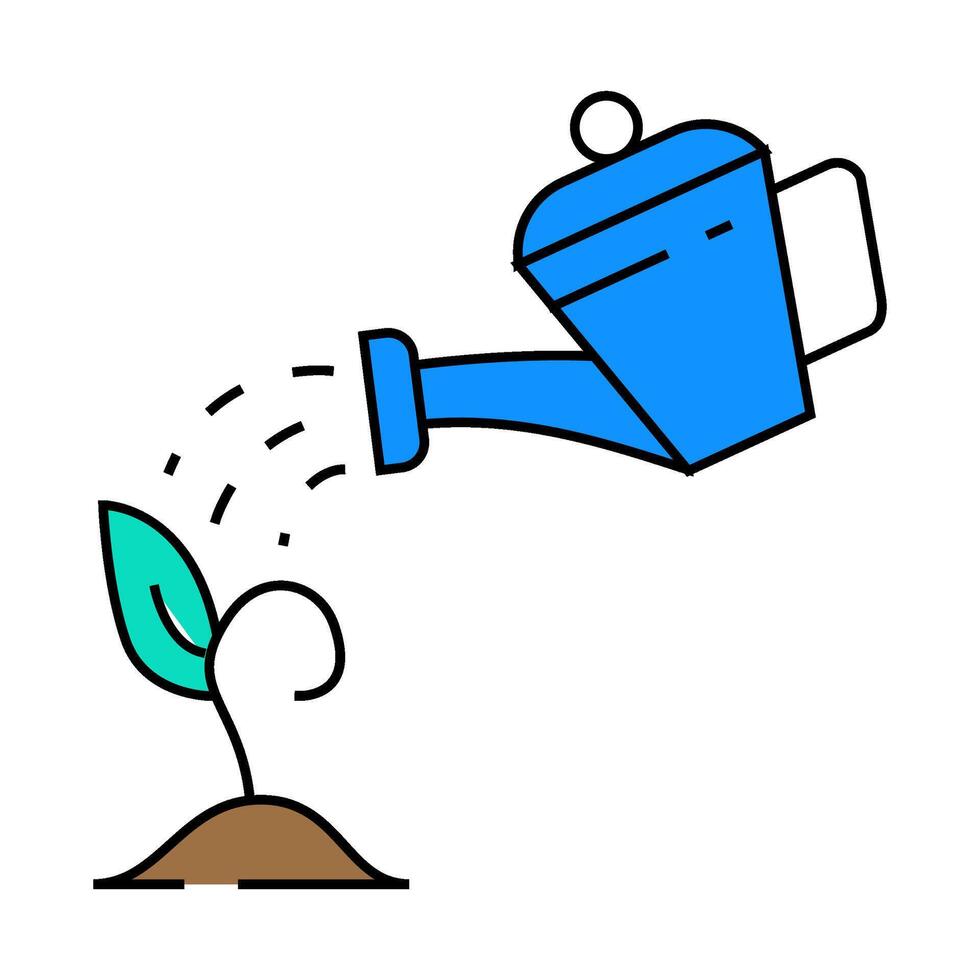 lead nurturing business process icon color illustration vector