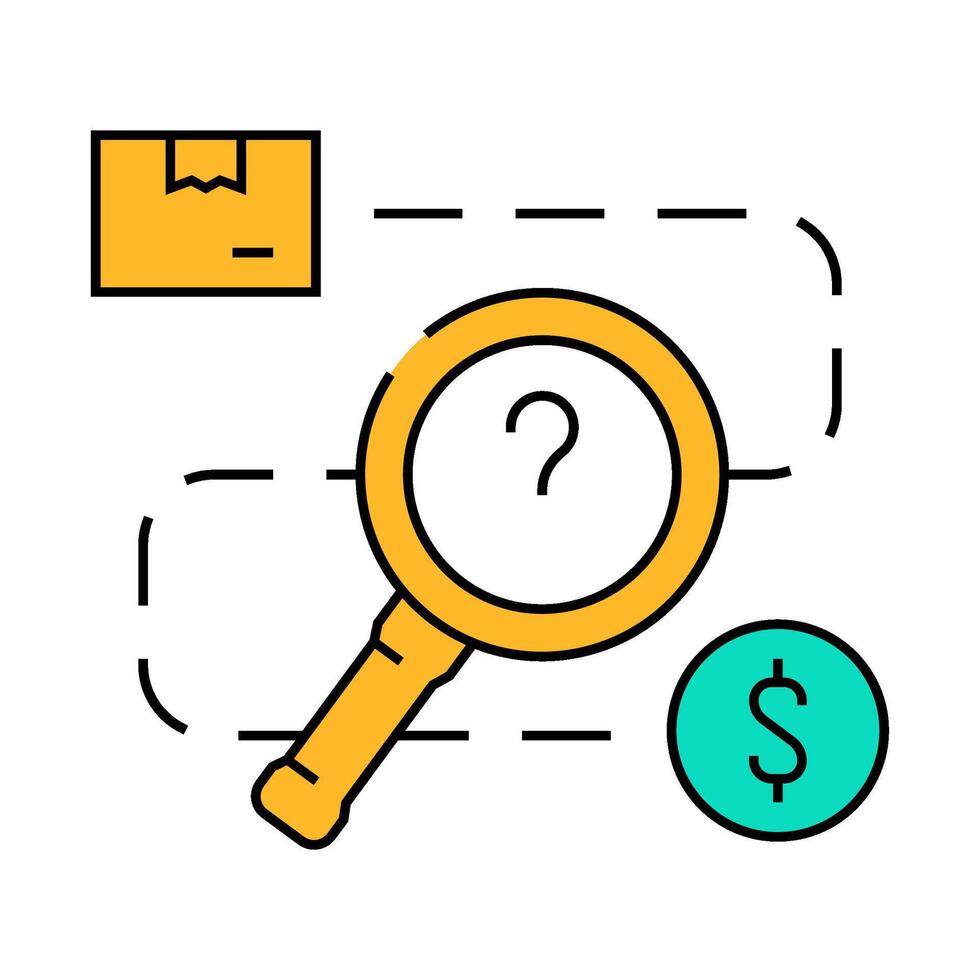 sales tracking business process icon color illustration vector