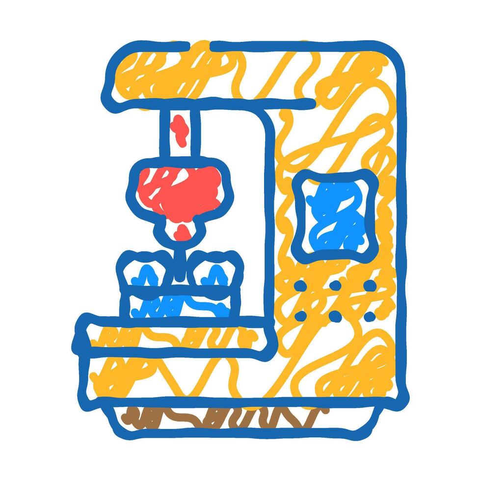 cnc computer numerical control icon doodle illustration vector