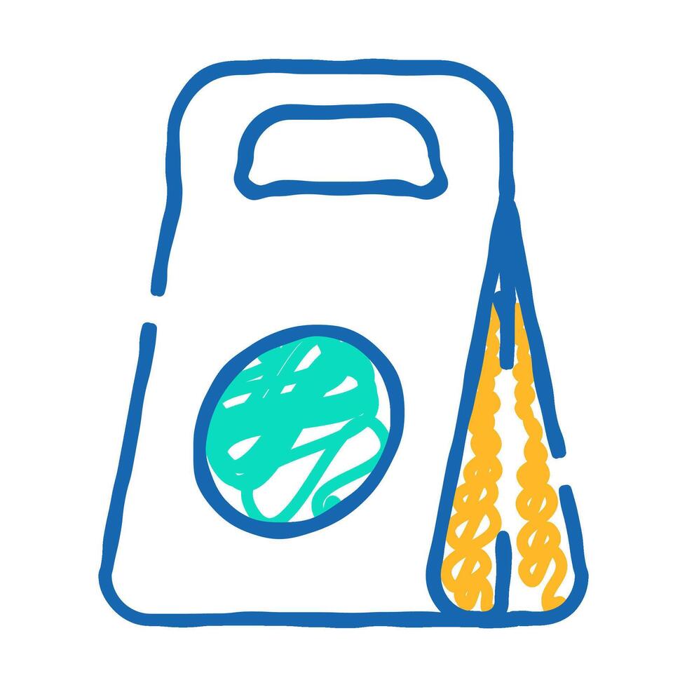 street food bag icon doodle illustration vector