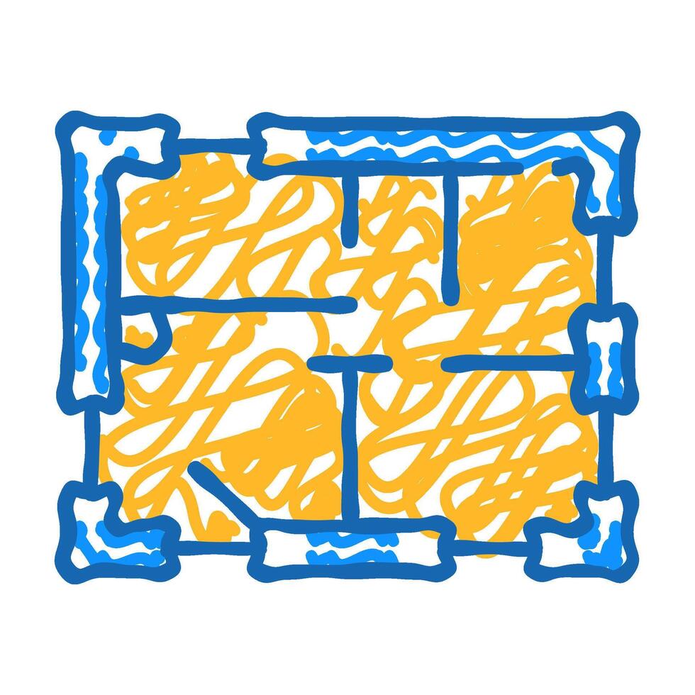 house plan icon doodle illustration vector