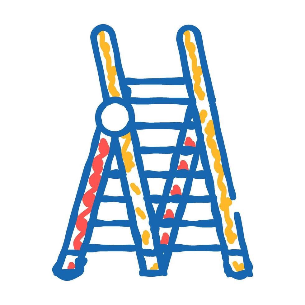 ladder tool icon doodle illustration vector