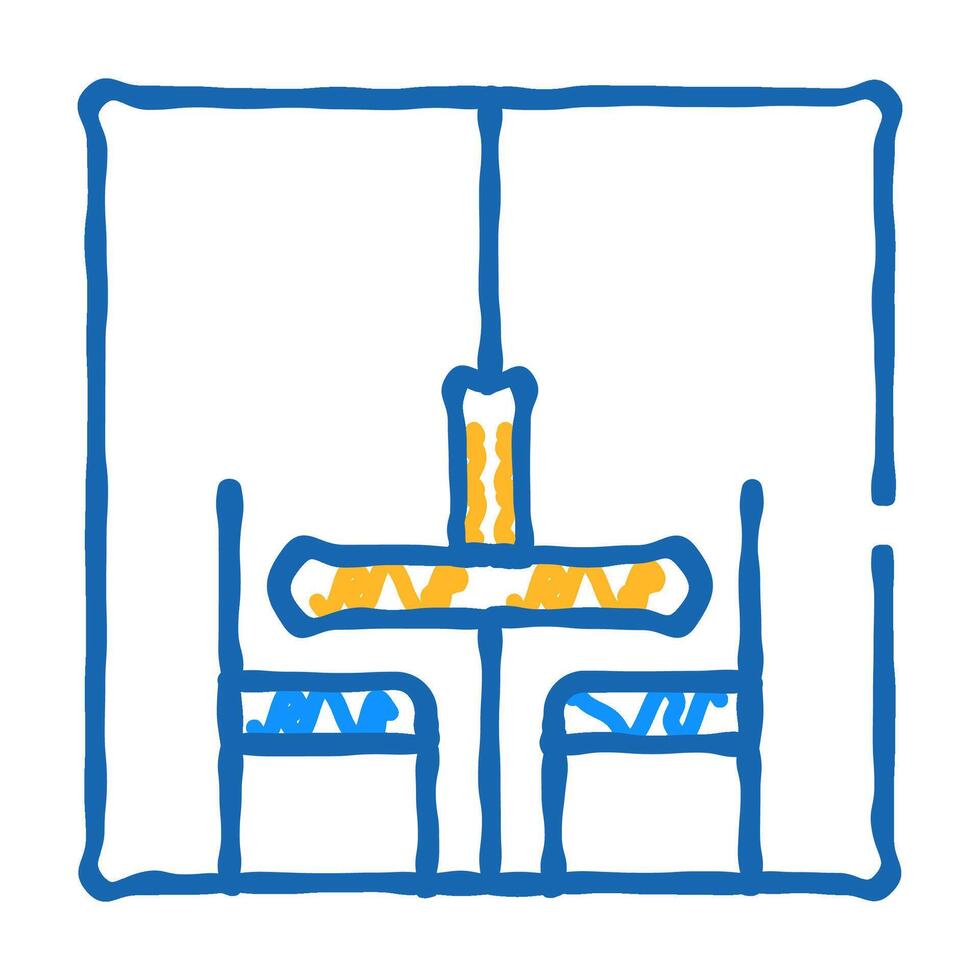 prison visit room icon doodle illustration vector