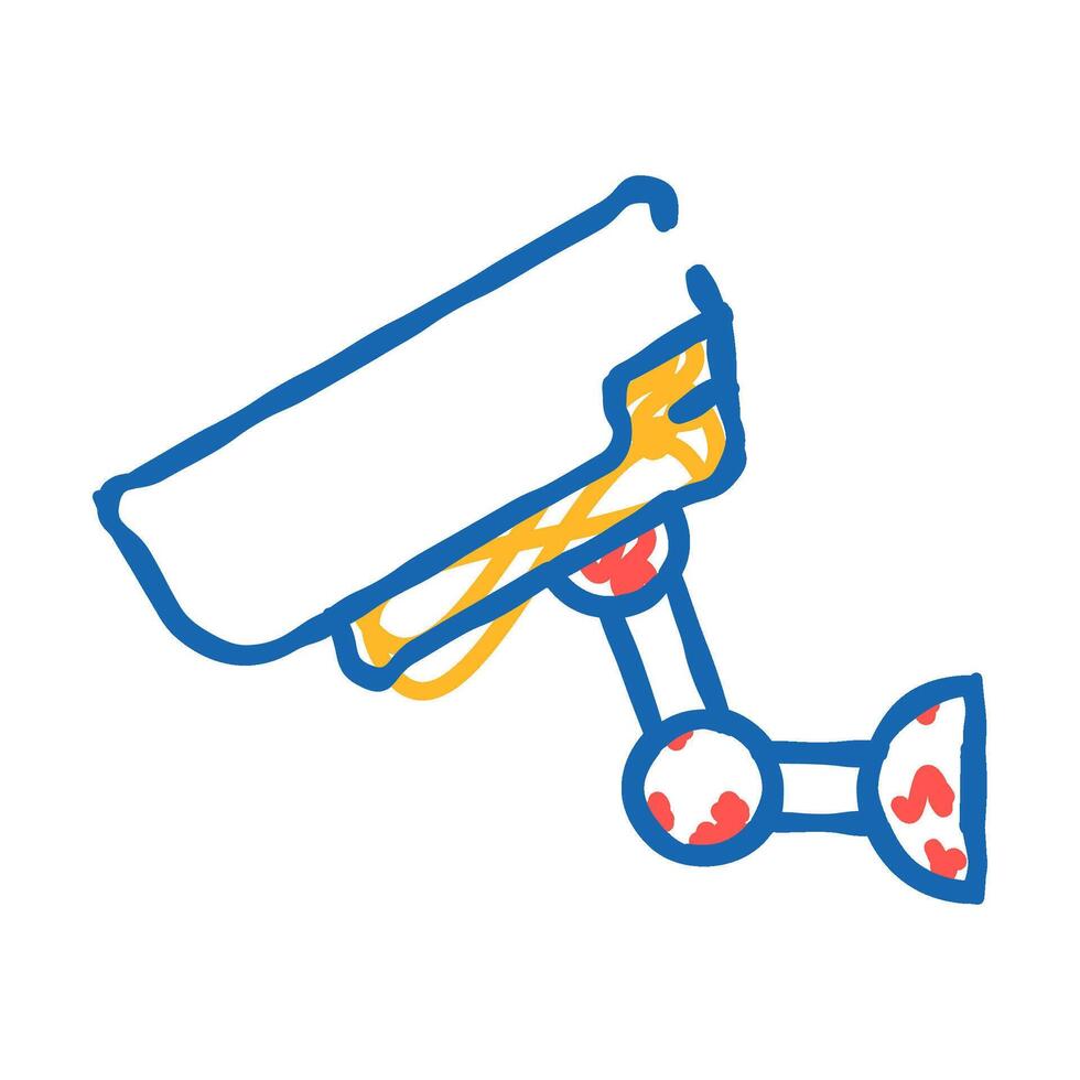 secure camera icon doodle illustration vector