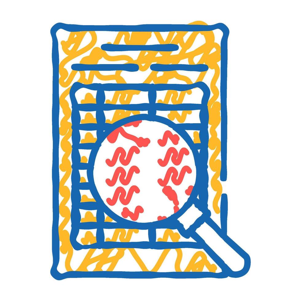 document research icon doodle illustration vector