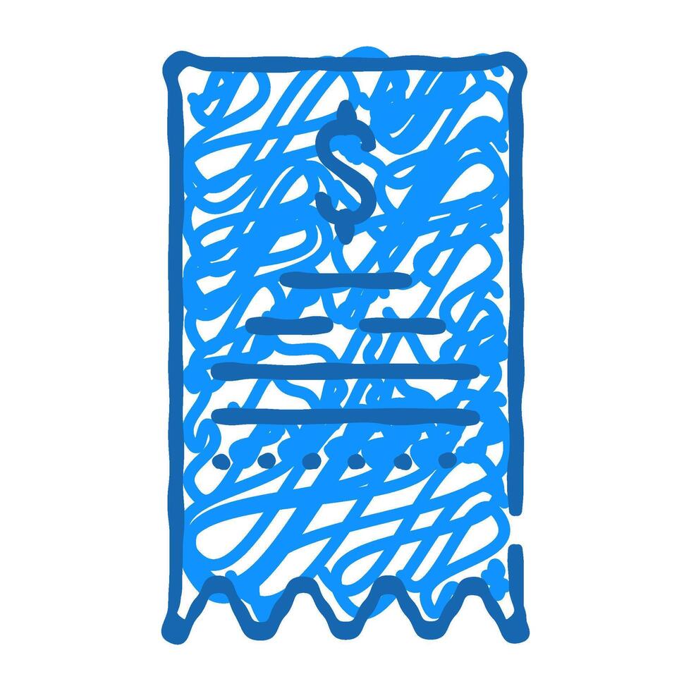 payment receipt icon doodle illustration vector