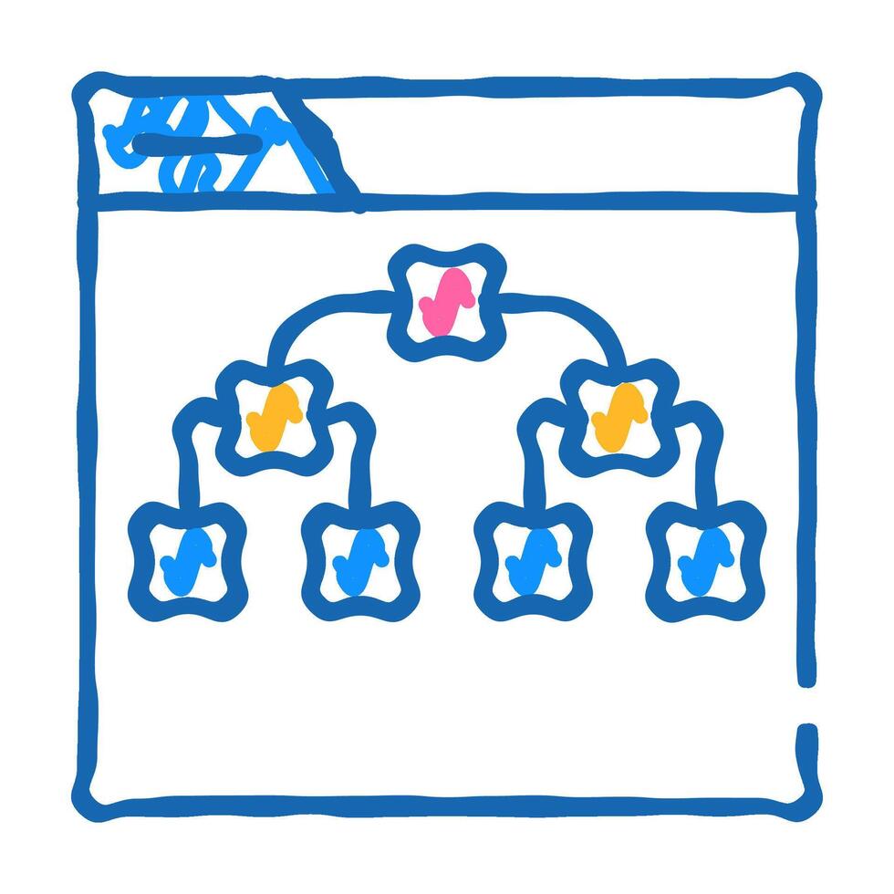 online game hierarchy icon doodle illustration vector