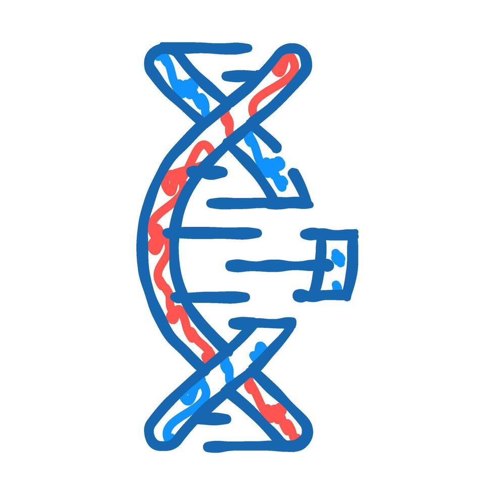 dna code icon doodle illustration vector