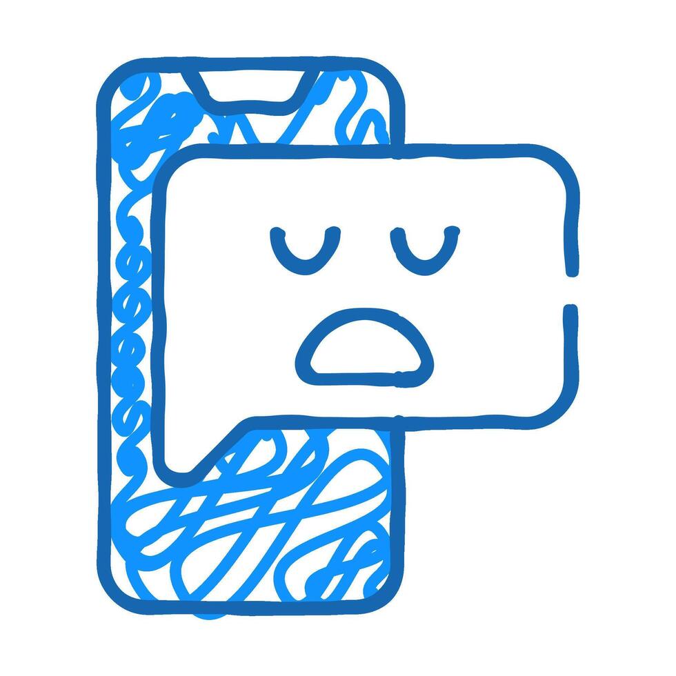 negative review icon doodle illustration vector