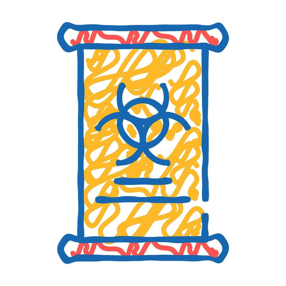 capsule for storing dangerous viruses icon doodle illustration vector