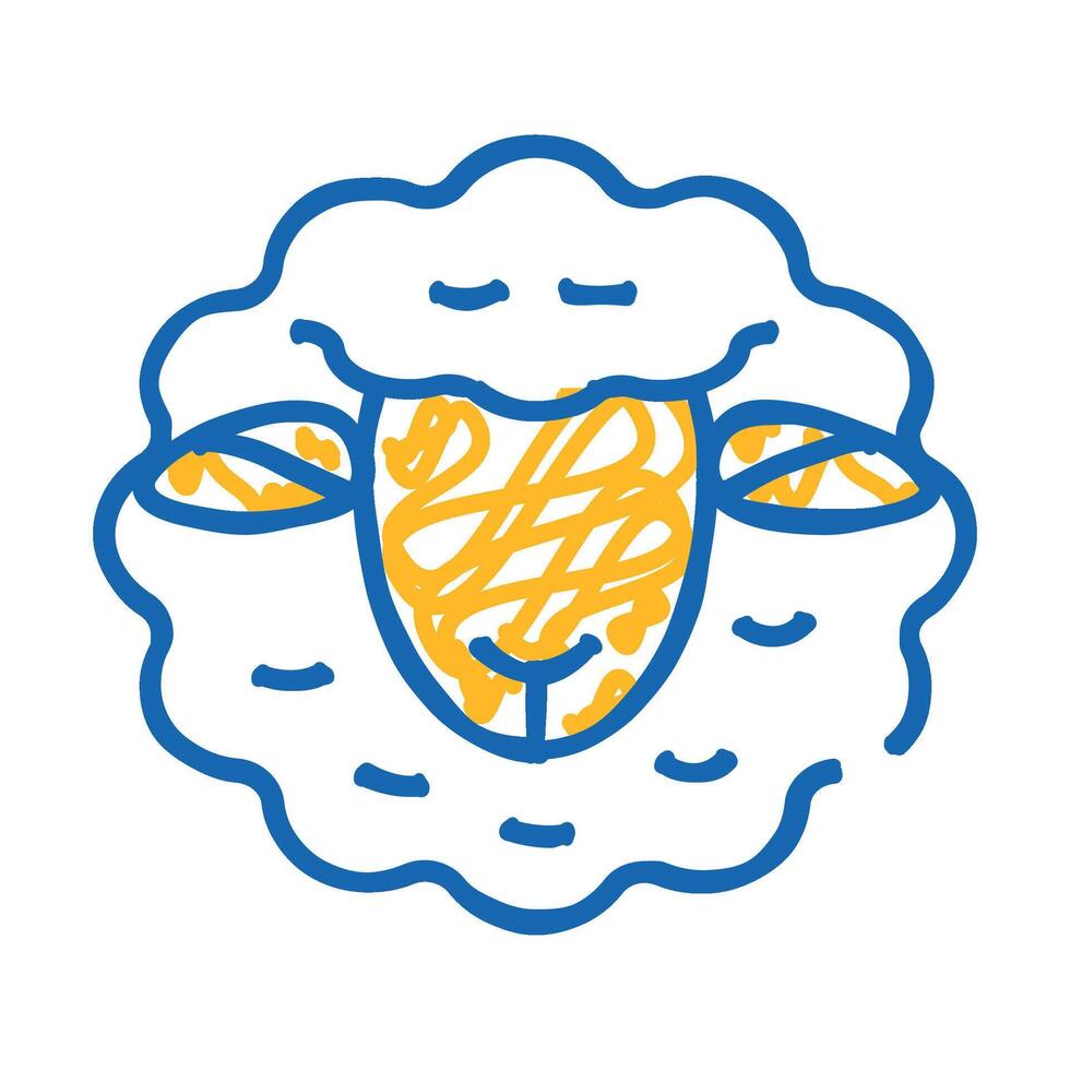 dolly sheep clone icon doodle illustration vector