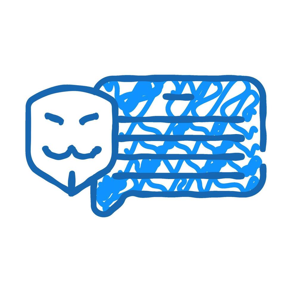 anonymous review icon doodle illustration vector