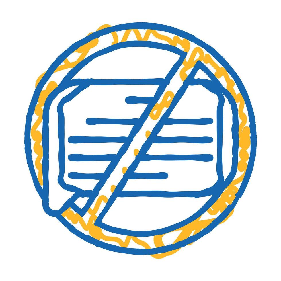 review deleted icon doodle illustration vector
