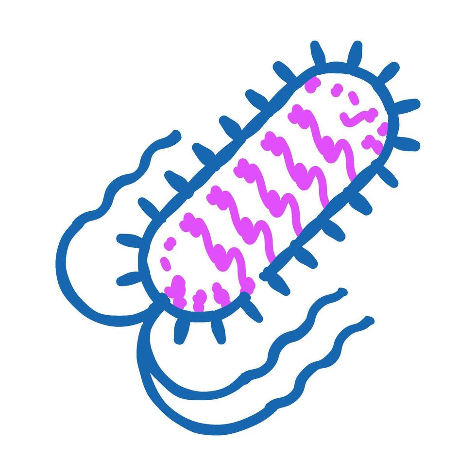 salmonella bacteria icon doodle illustration vector