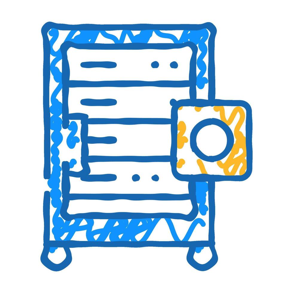 data server icon doodle illustration vector