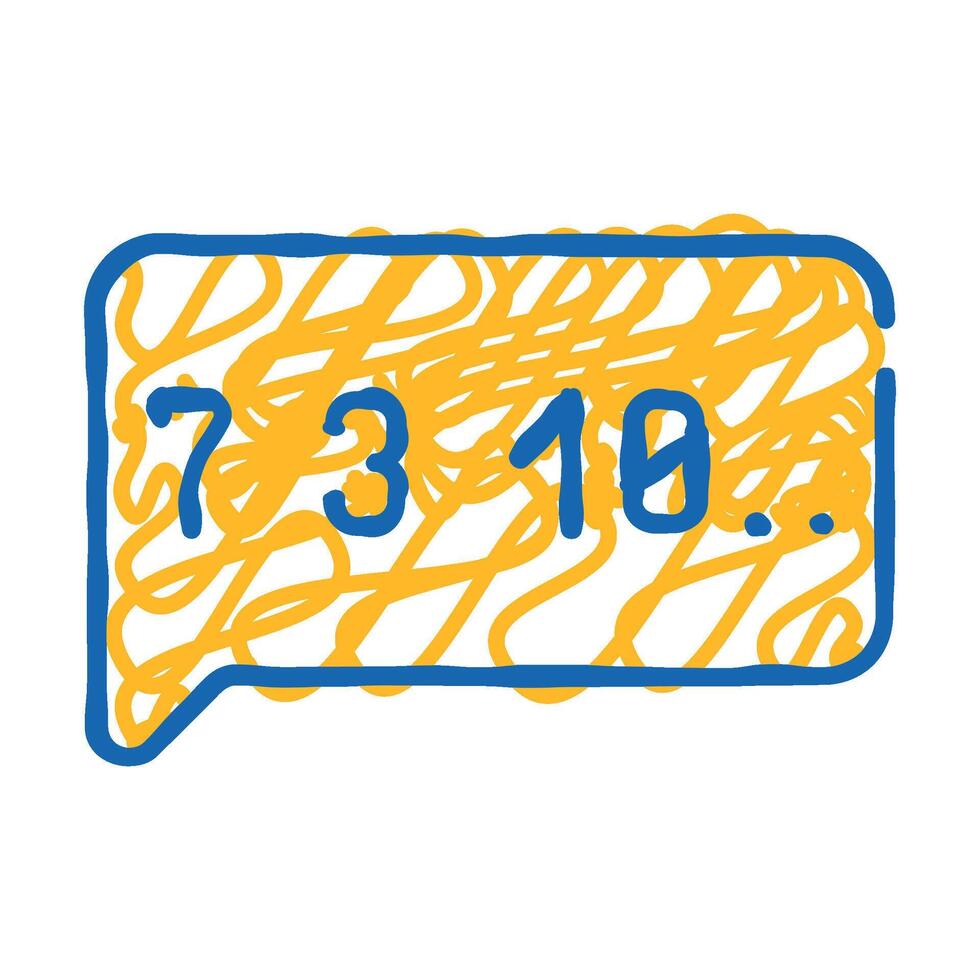 talking numbers icon doodle illustration vector