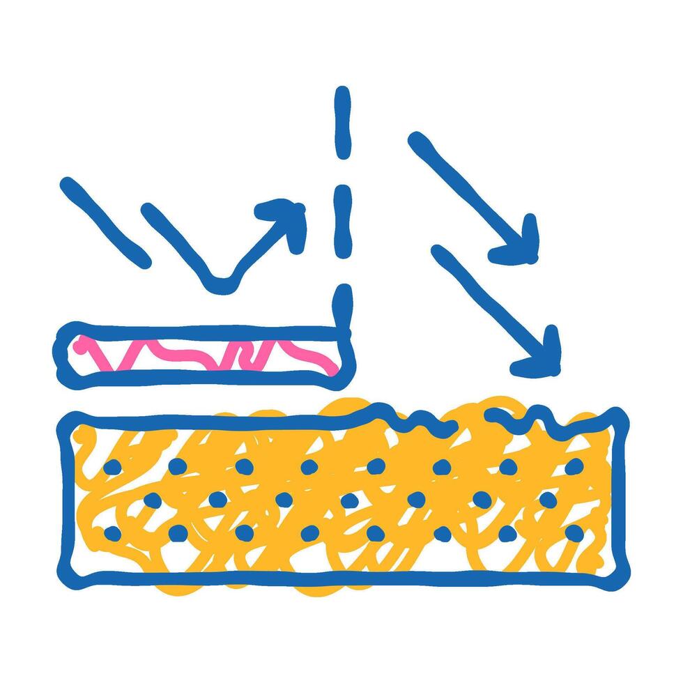 sun protection cream layer icon doodle illustration vector