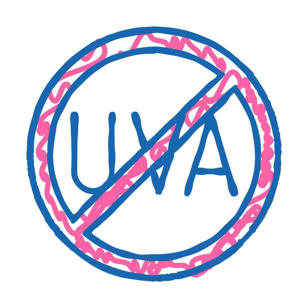 uva crossed out mark icon doodle illustration vector