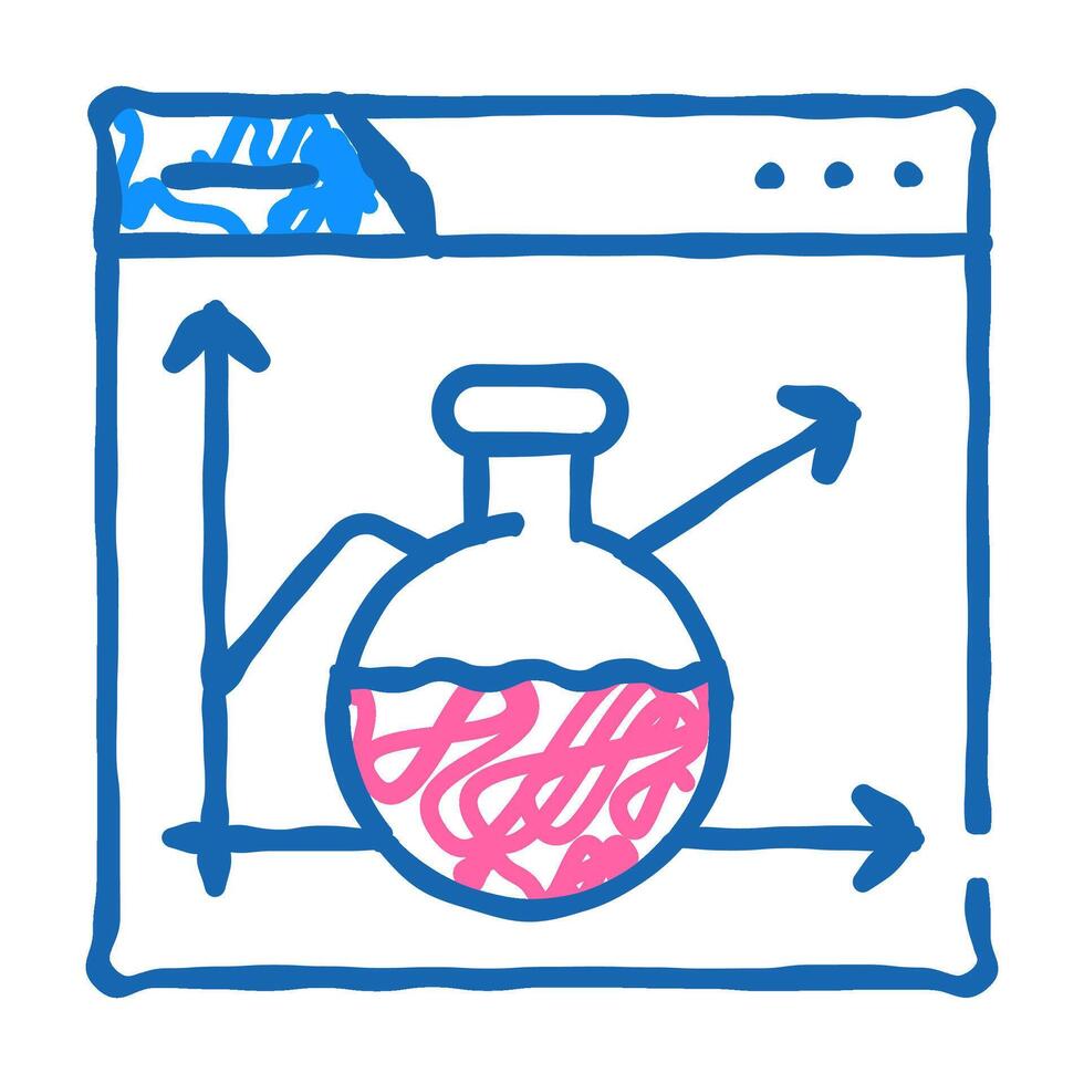 laboratory seo optimization icon doodle illustration vector