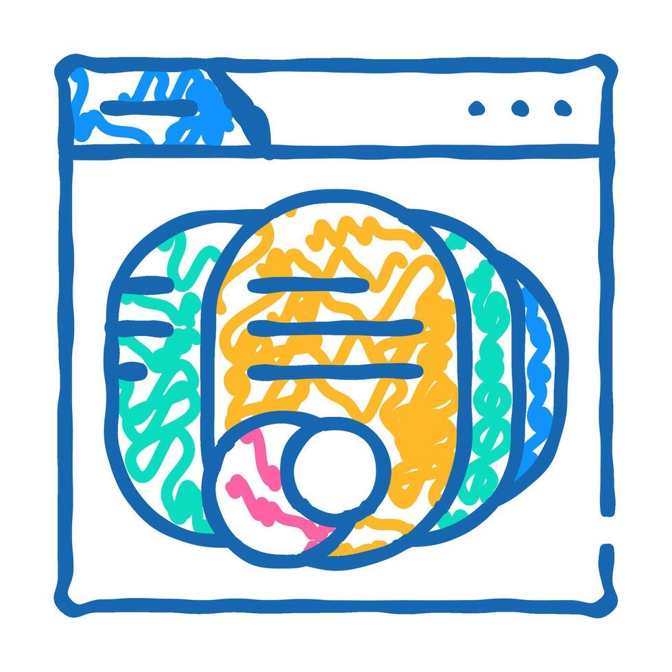 seo optimization icon doodle illustration vector