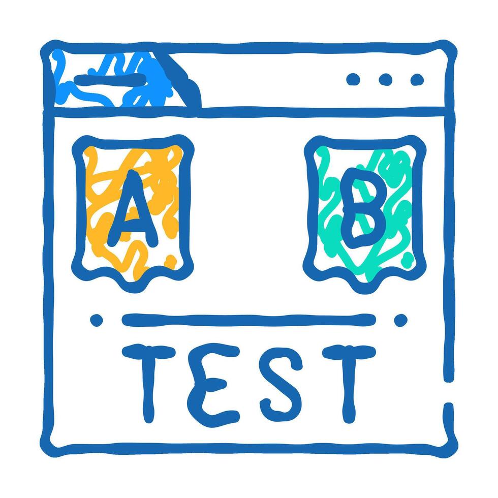 test seo optimization icon doodle illustration vector