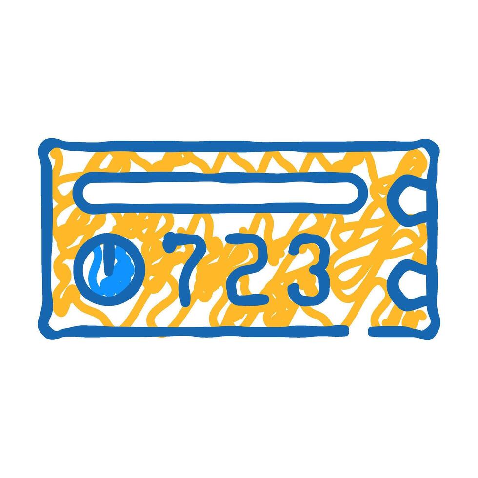 coworking mailbox icon doodle illustration vector