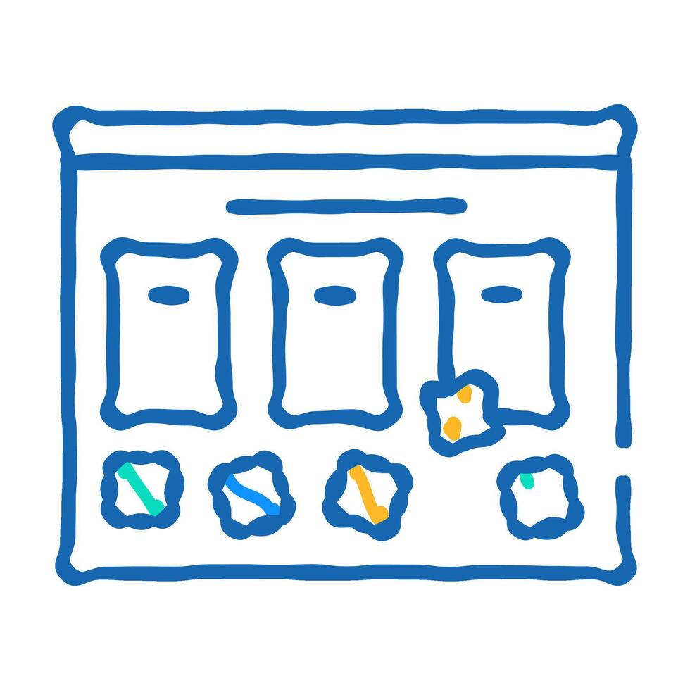 task board icon doodle illustration vector