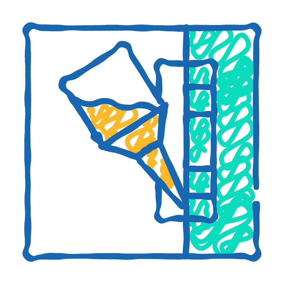 glueing details icon doodle illustration vector