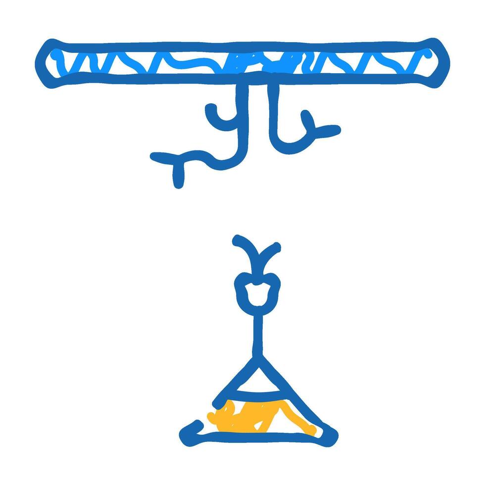chandelier installation icon doodle illustration vector