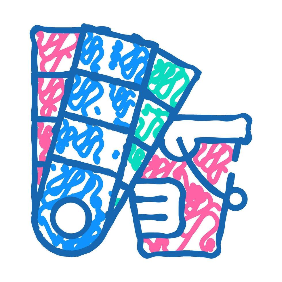 paint palette icon doodle illustration vector